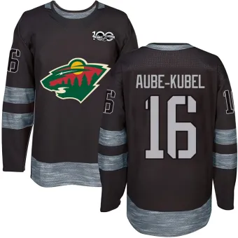 Men's Nicolas Aube-Kubel Minnesota Wild 1917-2017 100th Anniversary Jersey - Black Authentic