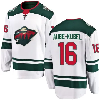 Men's Nicolas Aube-Kubel Minnesota Wild Away Jersey - White Breakaway