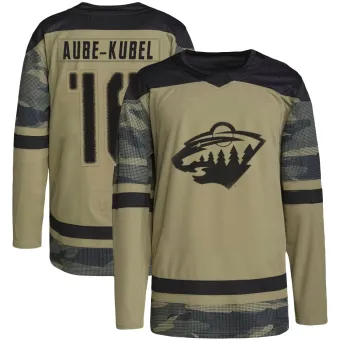 Men's Nicolas Aube-Kubel Minnesota Wild Military Appreciation Practice Jersey - Camo Authentic
