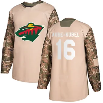 Men's Nicolas Aube-Kubel Minnesota Wild Veterans Day Practice Jersey - Camo Authentic