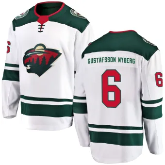 Men's Viking Gustafsson Nyberg Minnesota Wild Away Jersey - White Breakaway