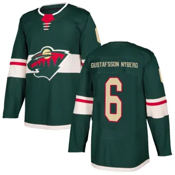 Men's Viking Gustafsson Nyberg Minnesota Wild Home Jersey - Green Authentic